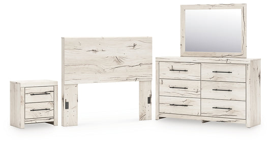 Lawroy Full Panel Headboard, Dresser, Mirror and Nightstand