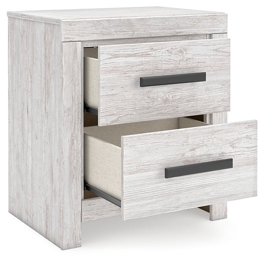 Cayboni Twin Panel Bed with Mirrored Dresser, Chest and Nightstand