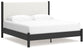 Cadmori King Upholstered Panel Bed, Dresser, Mirror, Chest and Nightstand