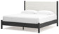 Cadmori King Upholstered Panel Bed, Dresser, Mirror, Chest and Nightstand