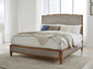 Sharlance California King Upholstered Panel Bed, Dresser and Mirror