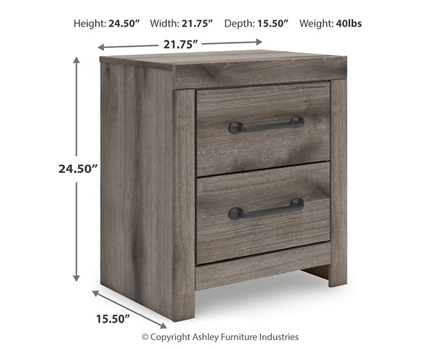 Graystorm Twin Panel Bed, Dresser, Mirror, Chest and Nightstand