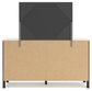 Cadmori King Upholstered Panel Bed, Dresser and Mirror