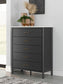 Cadmori Full Upholstered Panel Bed, Dresser, Mirror, Chest and Nightstand