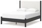 Cadmori Queen Upholstered Panel Bed, Dresser and Mirror