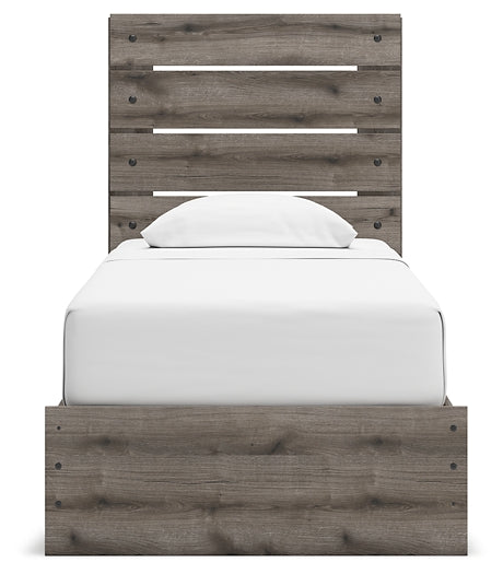 Graystorm Twin Panel Storage Bed, Dresser, Mirror, Chest and Nightstand