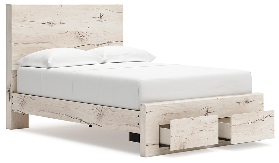 Lawroy Full Panel Storage Bed, Dresser, Mirror and Nightstand