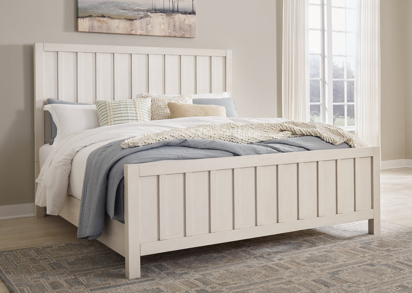 Shaybrock Queen Panel Bed, Dresser, Mirror and Nightstand