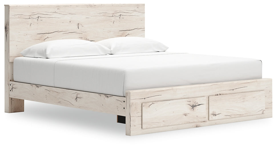 Lawroy King Panel Storage Bed, Dresser, Mirror and Nightstand