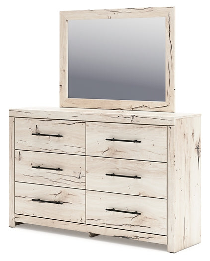 Lawroy King Panel Storage Bed, Dresser, Mirror and Nightstand