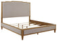 Sharlance King Upholstered Panel Bed, Dresser and Mirror