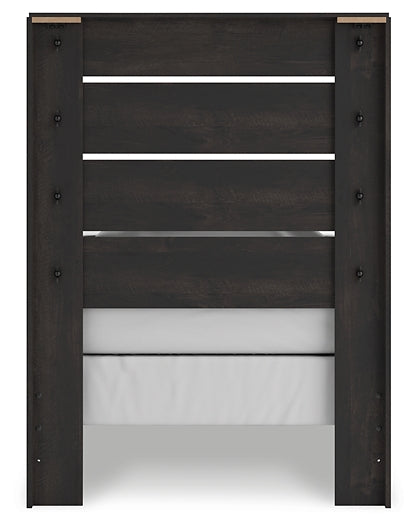 Hollivern Twin Panel Bed, Dresser and Mirror