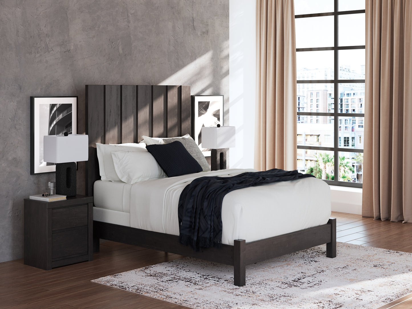 Fraluna Queen Panel Bed, Dresser, Mirror and Nightstand