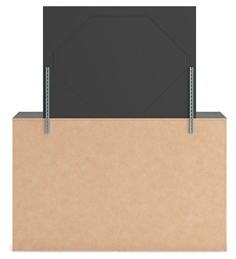 Hollivern Twin Panel Bed with Storage, Dresser and Mirror