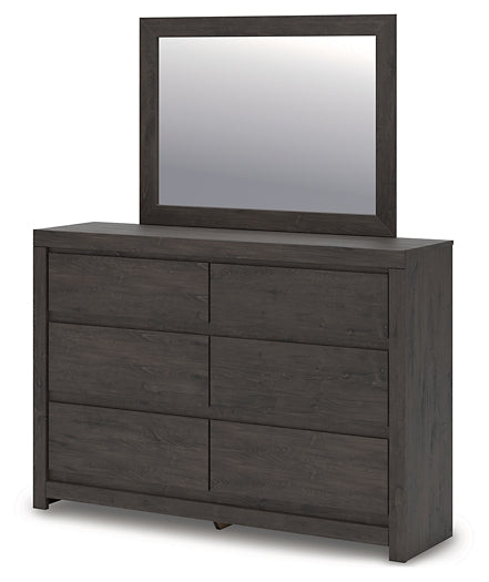 Fraluna Queen Panel Storage Bed, Dresser, Mirror and Nightstand