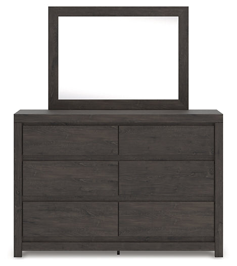 Fraluna King Panel Storage Bed, Dresser, Mirror and Nightstand