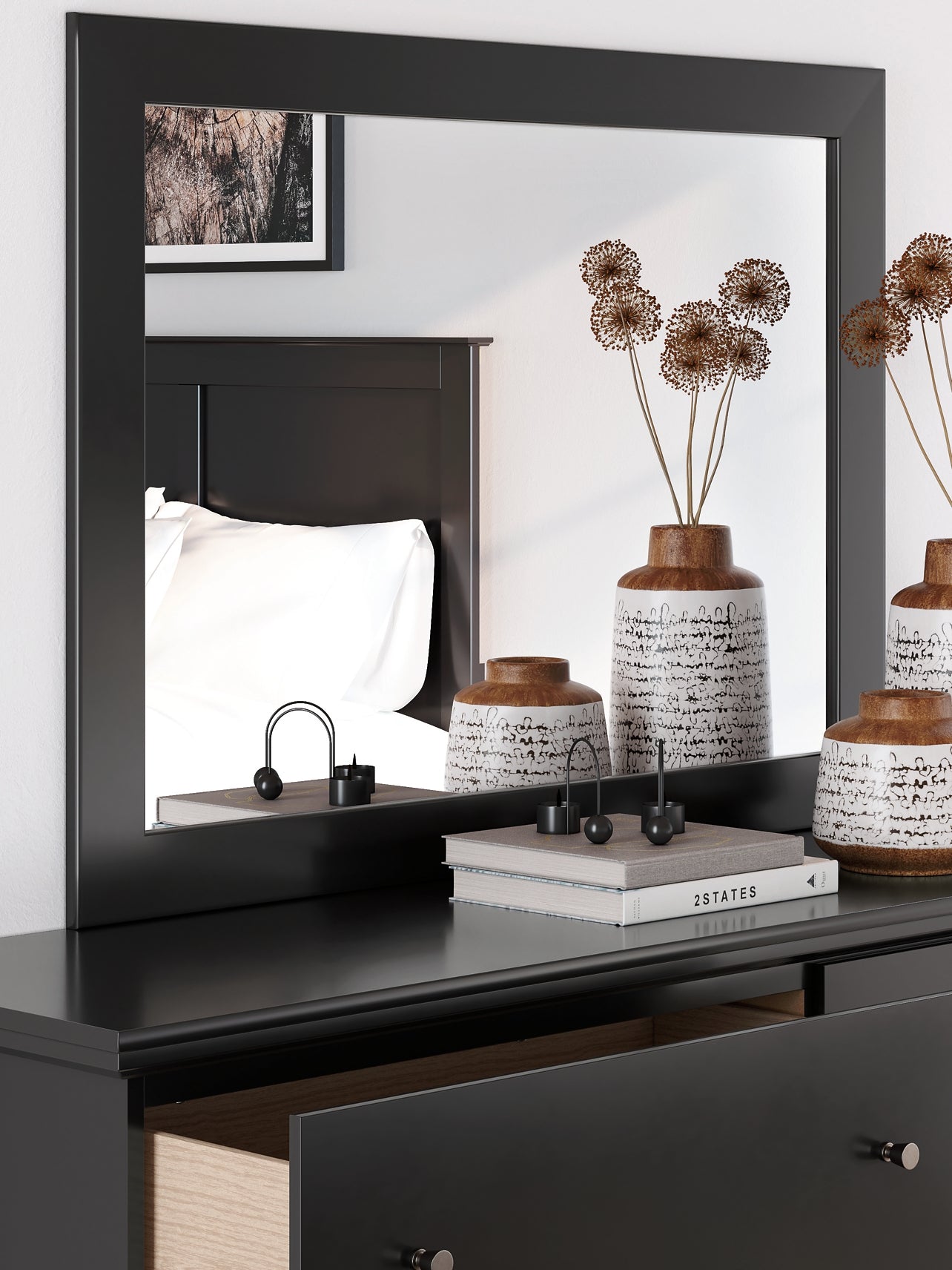 Maribel Twin Panel Bed, Dresser, Mirror and Nightstand