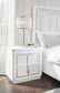 Chalanna King Upholstered Storage Bed with Mirrored Dresser, Chest and Nightstand