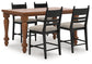 Greddinton Counter Height Dining Table and 4 Barstools