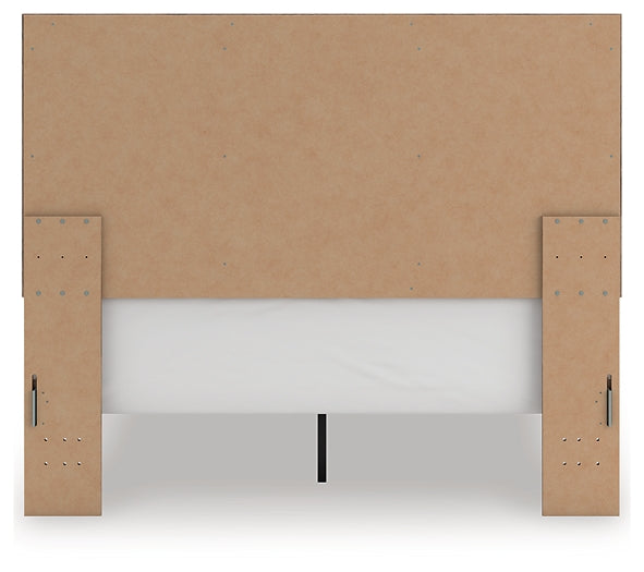 Rusticott Queen Panel Bed with Mirrored Dresser