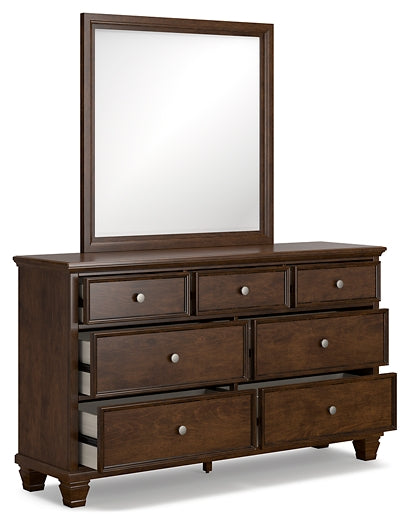 Danabrin Queen Panel Storage Bed, Dresser, Mirror and Nightstand