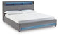 Finigale King Upholstered Bed with Wireless Audio