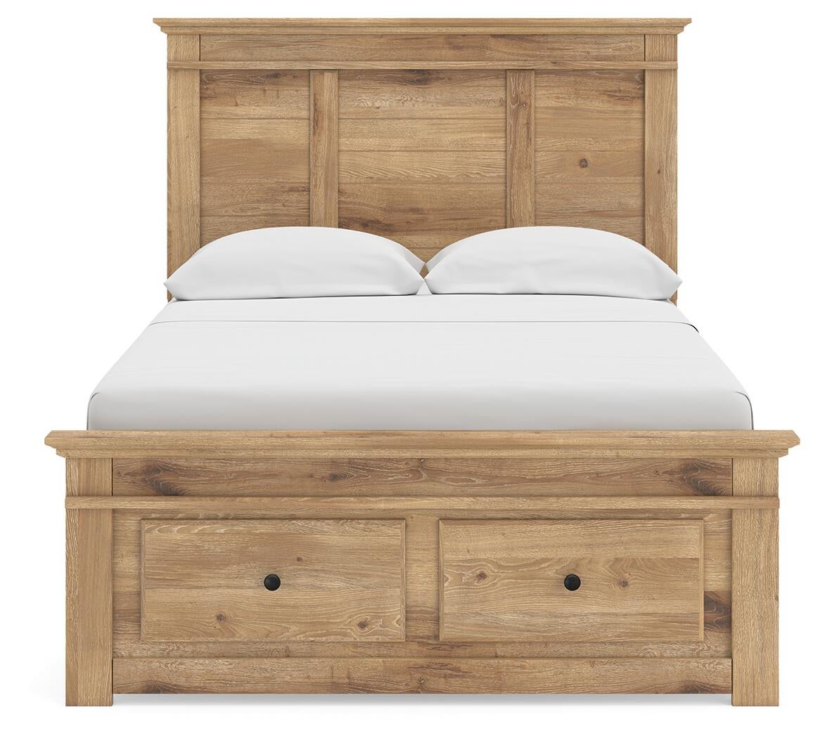Makidern Full Panel Storage Bed