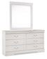 Anarasia Twin Sleigh Headboard, Dresser, Mirror, Chest and Nightstand