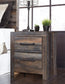 Drystan Full Bookcase Bed with 2 Storage Drawers, Dresser, Mirror, Chest and Nightstand