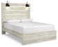 Cambeck Queen Panel Bed with Mirrored Dresser and Nightstand