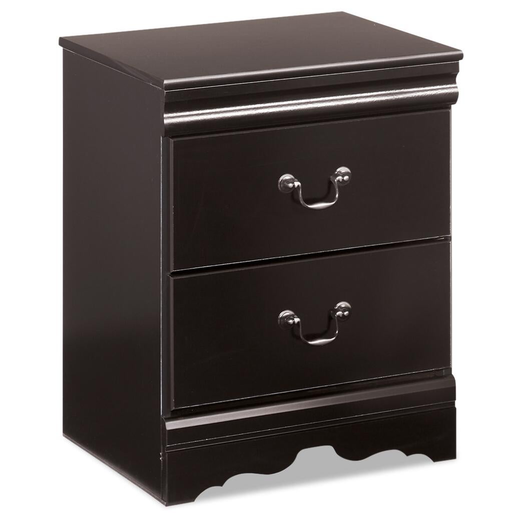 Huey Vineyard Full Sleigh Bed with Mirrored Dresser and Nightstand