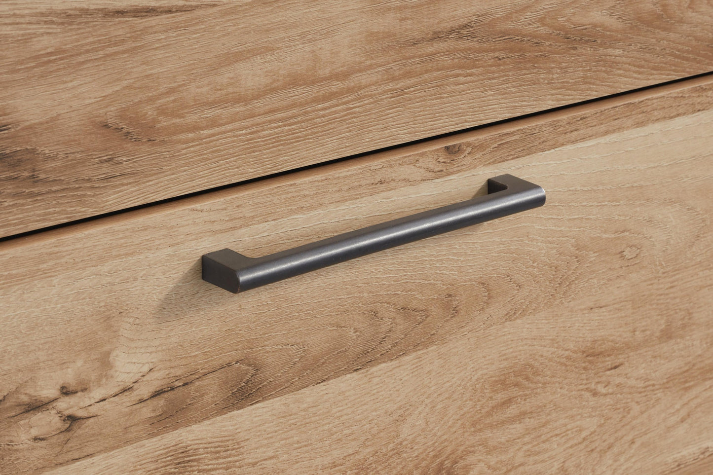 Hyanna Twin Panel Bed with 1 Side Storage, Dresser, Mirror, Chest and Nightstand