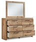 Hyanna Full Panel Bed with 2 Side Storage, Dresser, Mirror and Nightstand