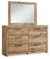 Hyanna King Panel Storage Bed, Dresser, Mirror and Nightstand