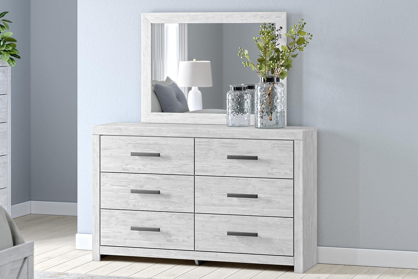 Cayboni Full Panel Bed, Dresser, Mirror, Chest and Nightstand