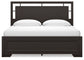 Covetown King Panel Bed with Mirrored Dresser
