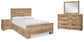 Hyanna Full Panel Bed with 1 Side Storage, Dresser, Mirror and Nightstand