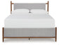 Lyncott California King Upholstered Bed with Mirrored Dresser