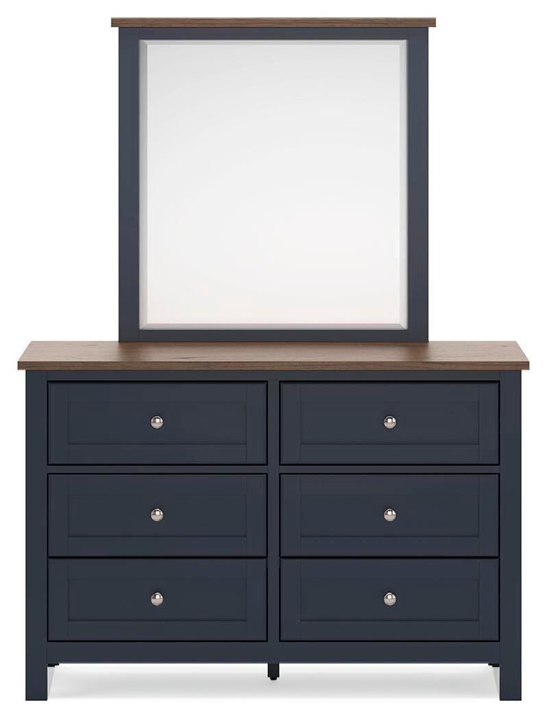Landocken Twin Panel Headboard, Dresser, Mirror and Nightstand