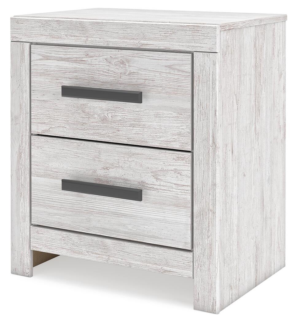 Cayboni Twin Panel Bed with Mirrored Dresser and Nightstand