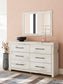 Lawroy Twin Panel Bed with Storage, Dresser, Mirror and Nightstand
