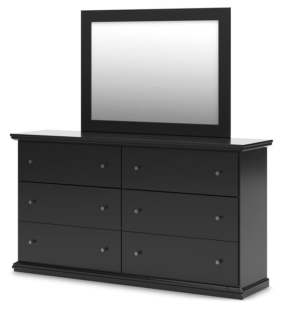 Maribel King Panel Bed, Dresser, Mirror and Nightstand