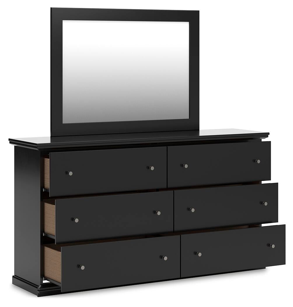 Maribel King Panel Bed, Dresser and Mirror