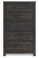Delmorta Twin Panel Bed, Dresser, Mirror, Chest and Nightstand