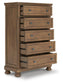 Vandenmore Queen Panel Bed with Mirrored Dresser, Chest and Nightstand