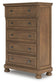 Feddinger California King Storage Sleigh Bed with Mirrored Dresser, Chest and Nightstand