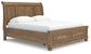 Feddinger California King Storage Sleigh Bed with Mirrored Dresser, Chest and Nightstand