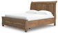Feddinger California King Storage Sleigh Bed with Mirrored Dresser, Chest and Nightstand