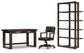Breckington Home Office Desk with Chair and Storage
