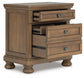 Vandenmore California King Panel Bed with Mirrored Dresser, Chest and Nightstand